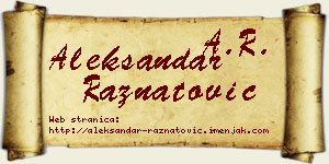 Aleksandar Ražnatović vizit kartica